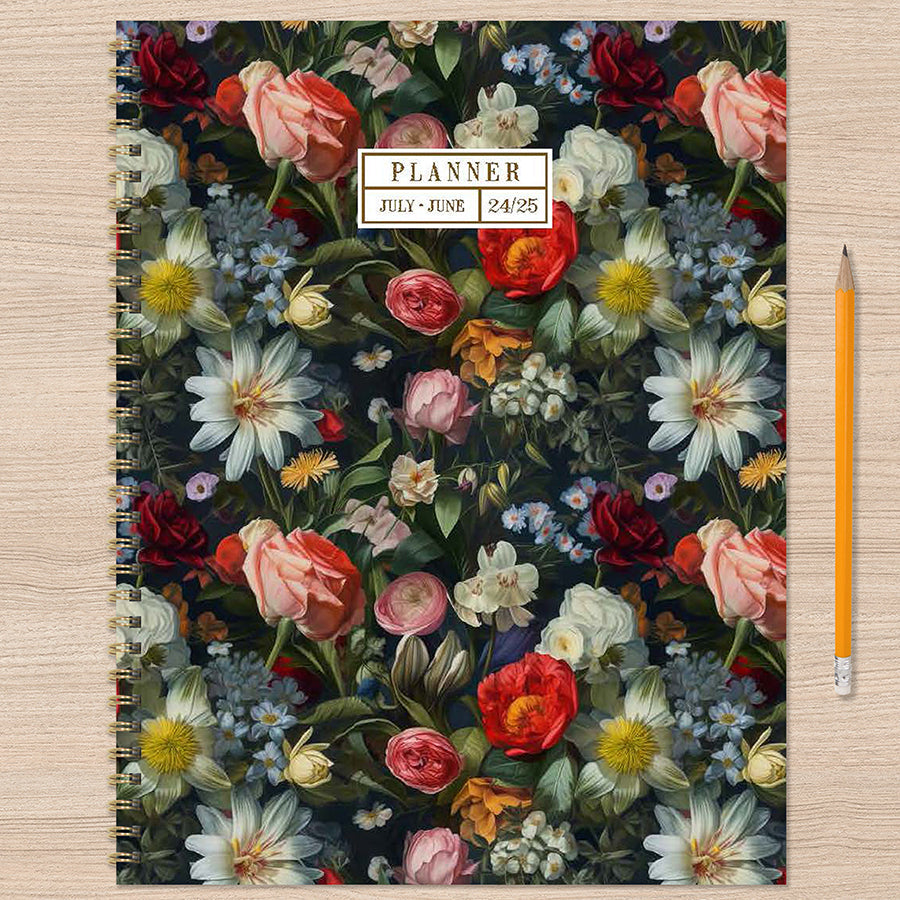 **FINAL SALE** July 2024 - June 2025 English Garden Large Weekly Monthly Planner