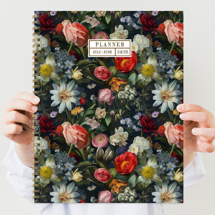 **FINAL SALE** July 2024 - June 2025 English Garden Large Weekly Monthly Planner