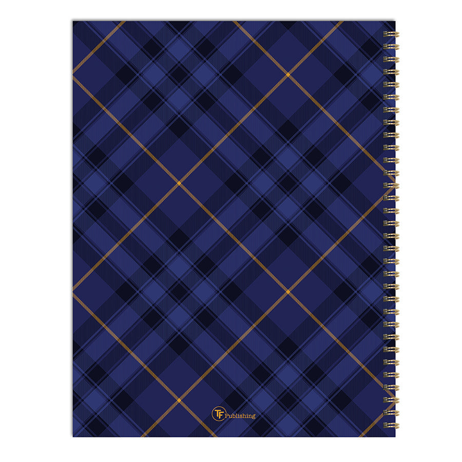 **FINAL SALE** July 2024 - June 2025 Royal Tartan Plaid Large Weekly Monthly Planner