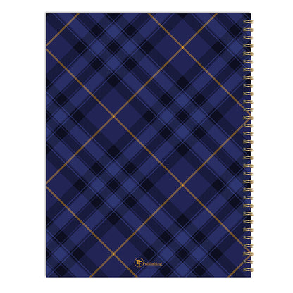 **FINAL SALE** July 2024 - June 2025 Royal Tartan Plaid Large Weekly Monthly Planner