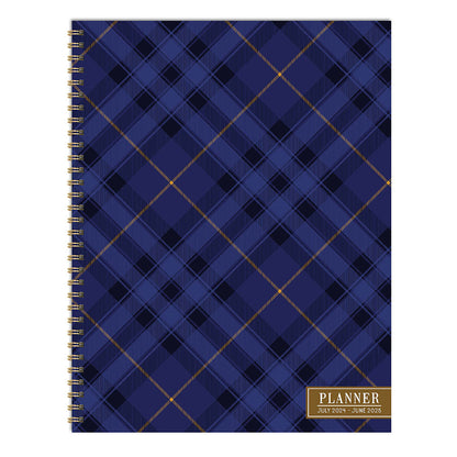 **FINAL SALE** July 2024 - June 2025 Royal Tartan Plaid Large Weekly Monthly Planner