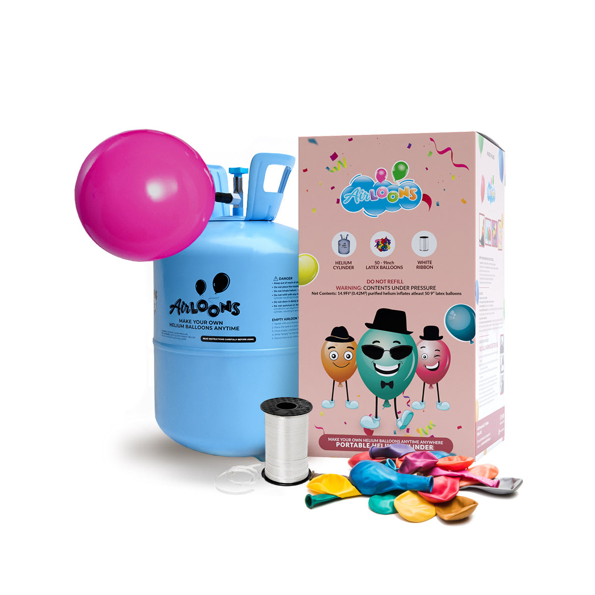 9.5 inch Classic Helium Tank Kit(for up to 30 balloons)