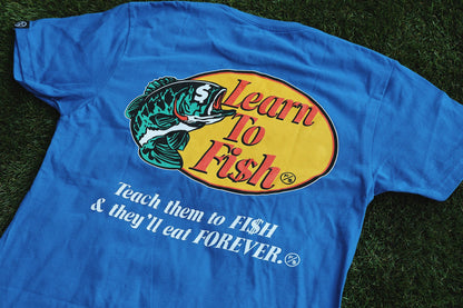 Learn To Fish: Tee (Blue)