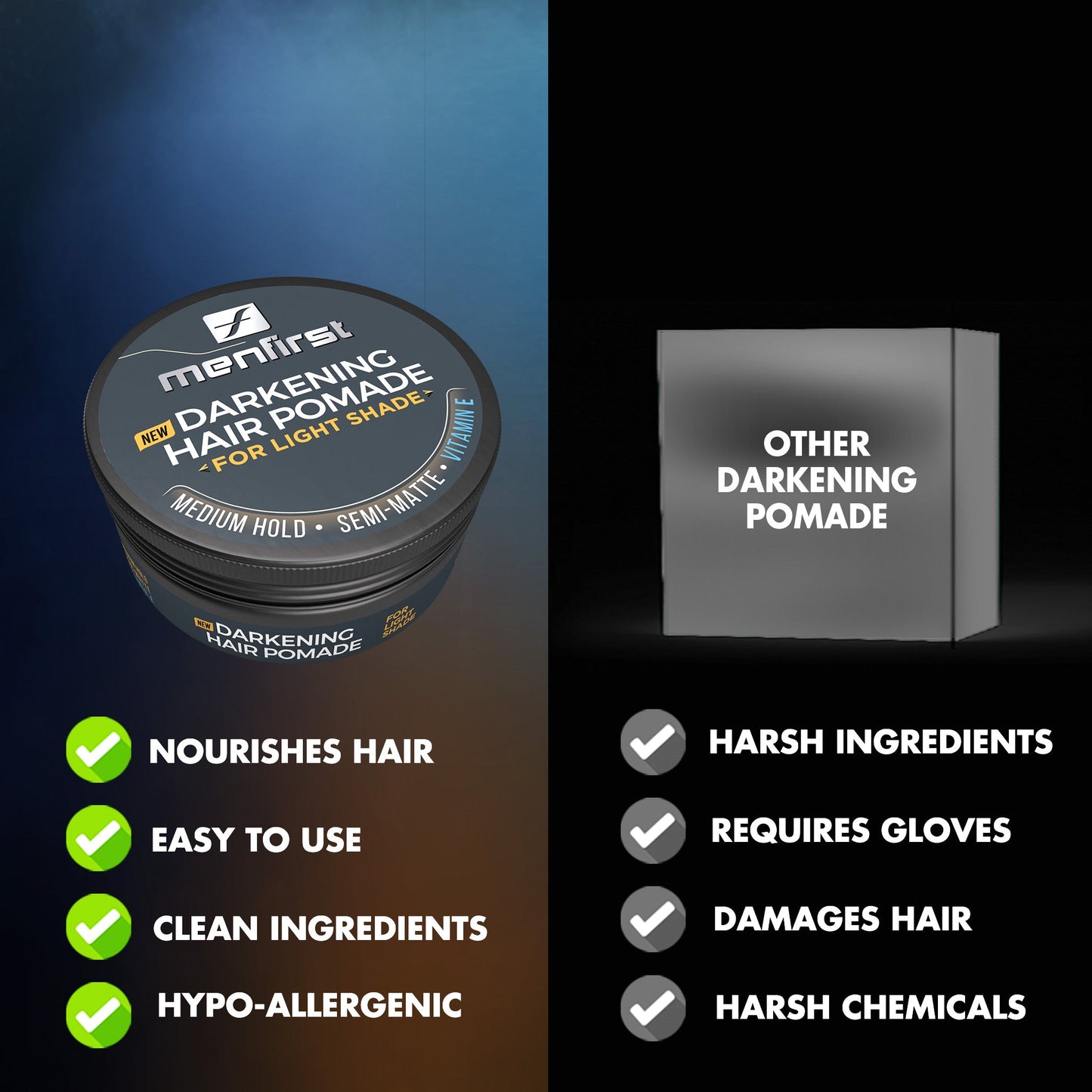 Menfirst -Darkening  Hair Pomade for Men