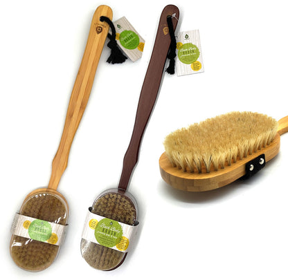 Bath Body Brush With Long Bamboo Handle