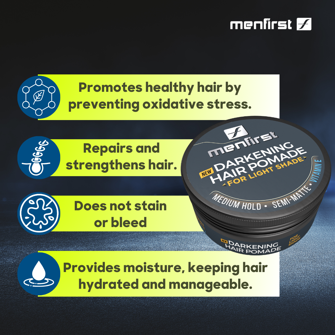 Menfirst -Darkening  Hair Pomade for Men