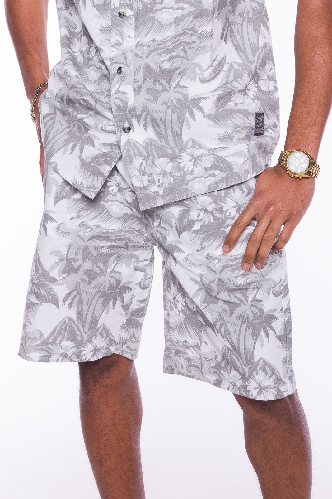 Bruno | Printed Linen Short