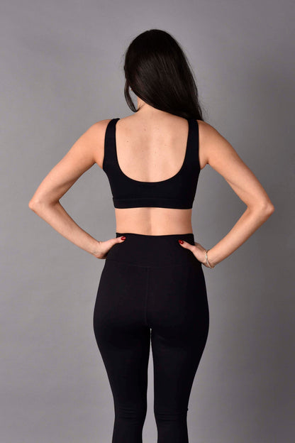 Cara Matte Luxe Sports Bra in Black