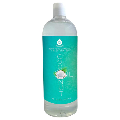 100% Pure Oil for Massages, Therapeutic Recipes & Essential Oils, Fractionated Coconut, 32 Fl Oz