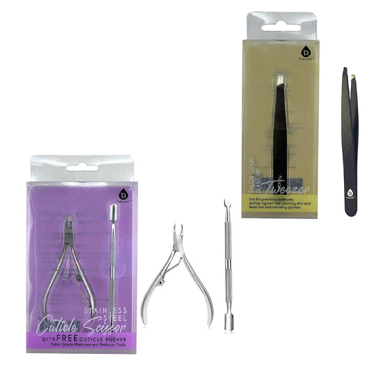 Precision Perfection Bundle: Slant Tip Tweezer + Salon-Grade Nail Care Kit