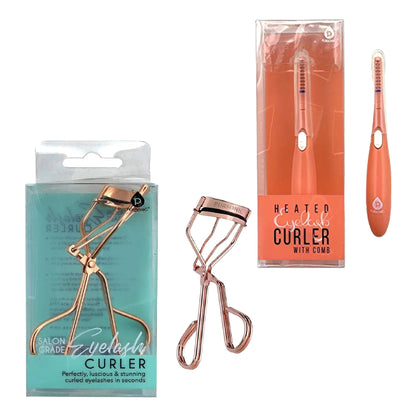 Pursonic Salon Grade Eyelash Curler & Heated Eyelash Curler With Comb Bundle