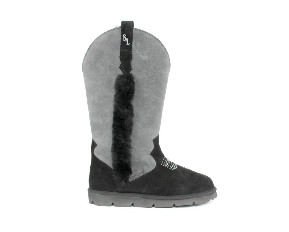 Women's Cowboy Boot - Charcoal