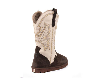 Men's Cowboy Boot - Espresso/Cream