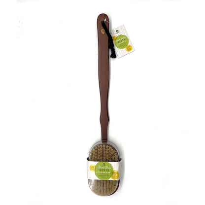 Bath Body Brush With Long Bamboo Handle