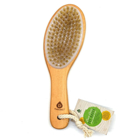 Bath Body Brush With Lotus Wooden Handle