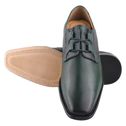 Blacktown Genuine Leather Oxford Style Lace-Up Dress Shoes For Men