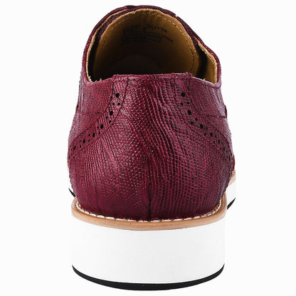 Gutta Lizard Print Leather Textile Casual Sneakers