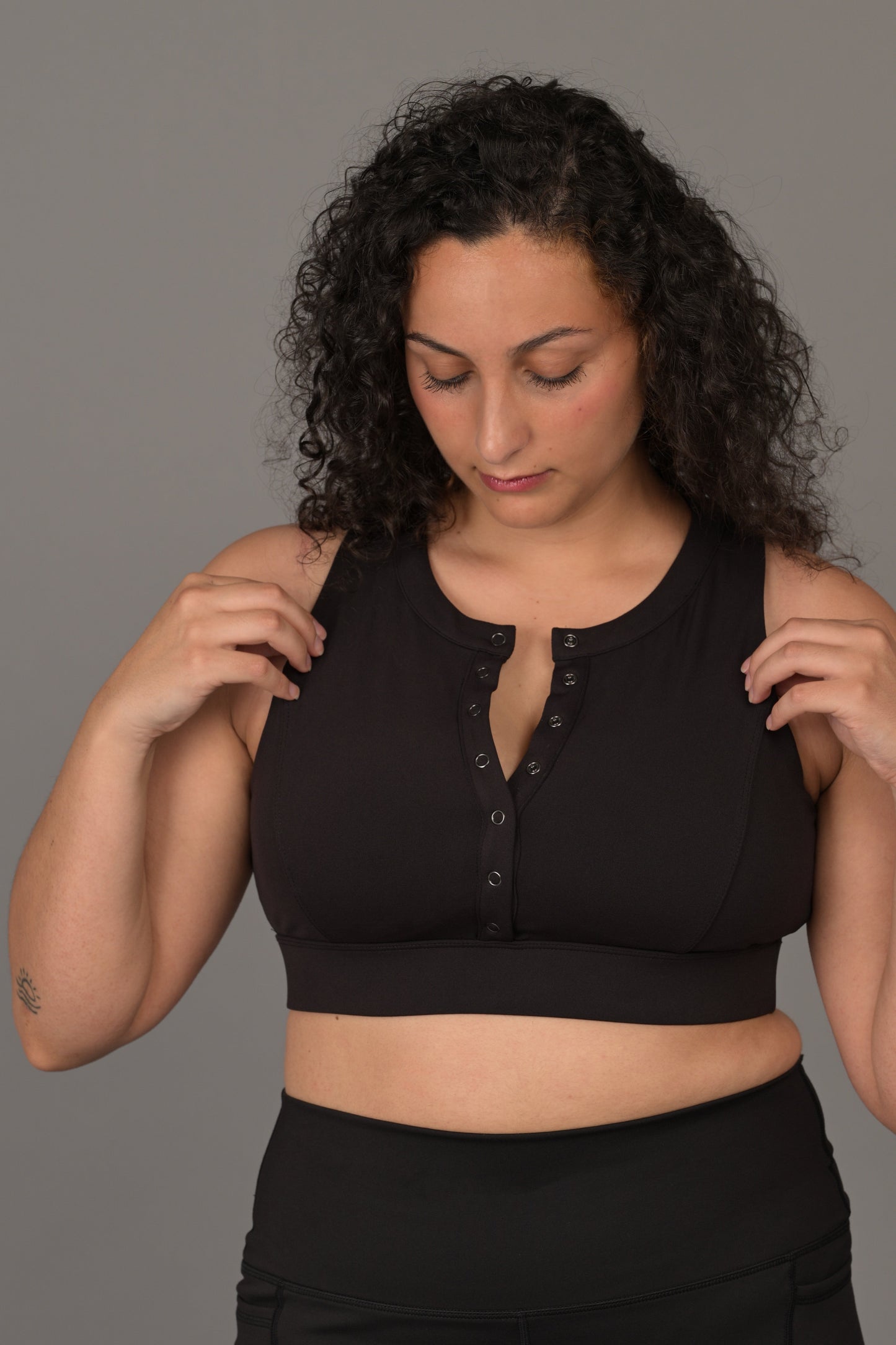 Ryan Recycled Core Compression Henley Bra