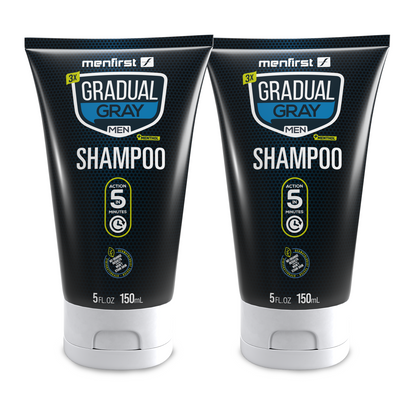 Menfirst Gradual Gray - 3-in-1 Shampoo - Natural Darkening Formula - 1 Pack - 5 Oz Each