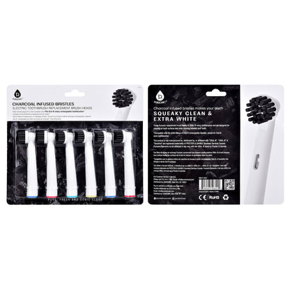 Pursonic Charcoal Infused Bristles Electric Toothbrush Replacement Brush Heads