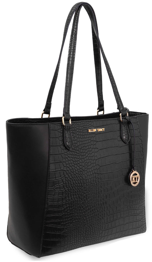 Ellen Tracy Croco Tote