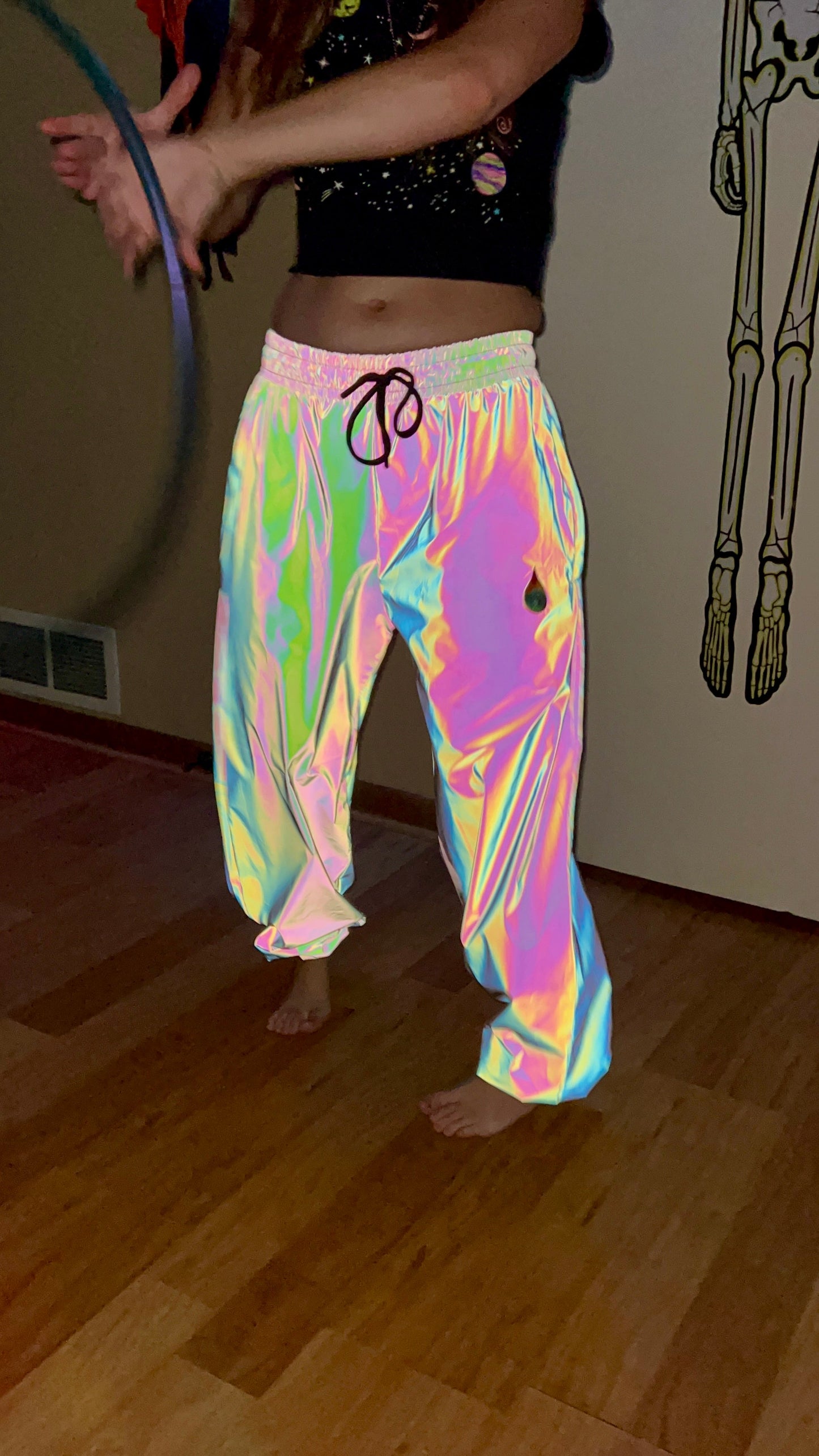 Reflective Parachute Pants