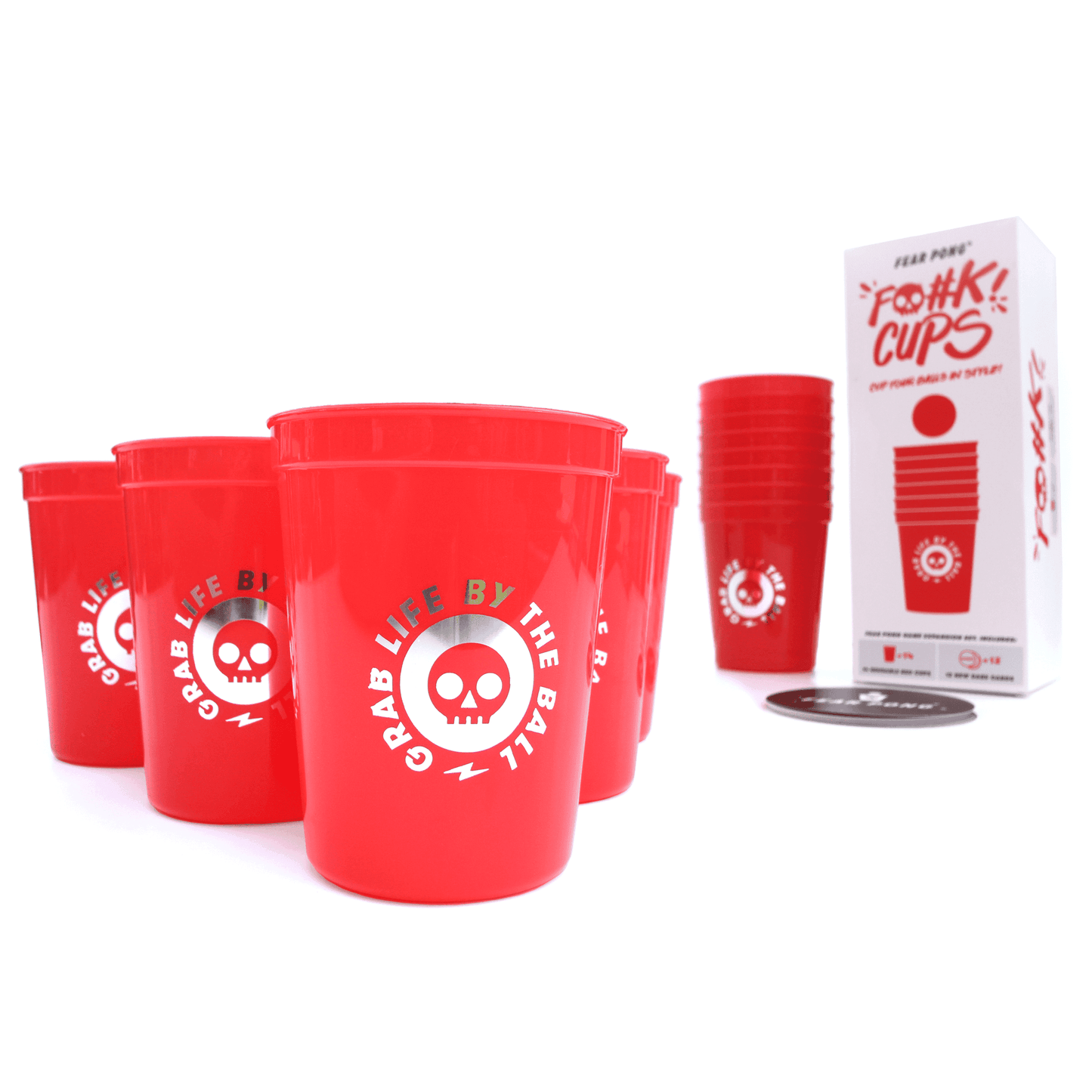 Fear Pong: F@#K Cups | 14 Party Pong Reusable Cups Set