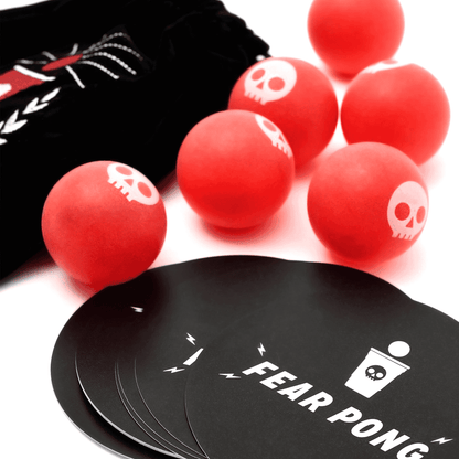 Fear Pong: Ball Sack | 6 Red Ping Pong Balls Bonus Set