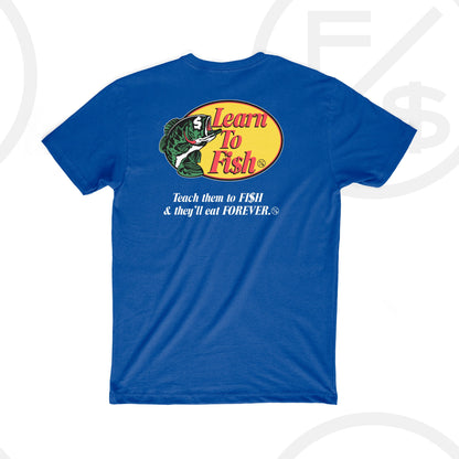 Learn To Fish: Tee (Blue)