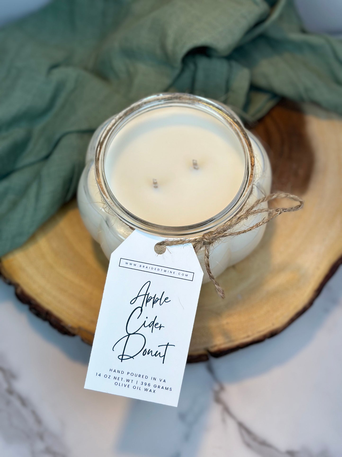 Apple Cider Donut Clear Pumpkin Candle