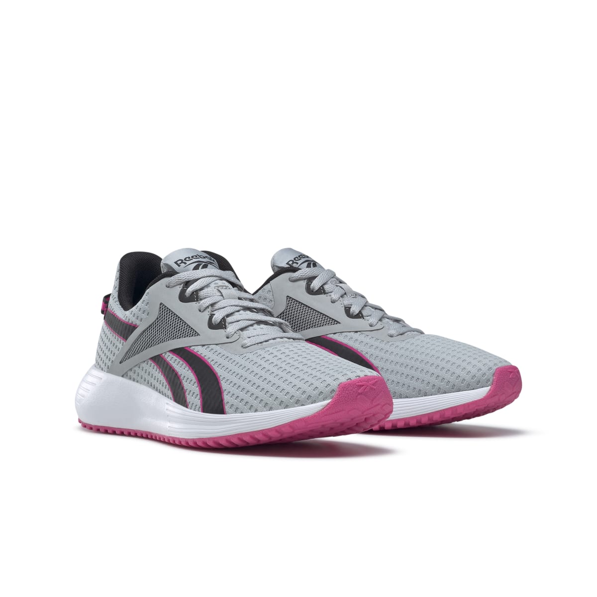 REEBOK GY3975 LITE PLUS 3 WMN'S (Medium) Grey/Black/Pink Mesh Running Shoes