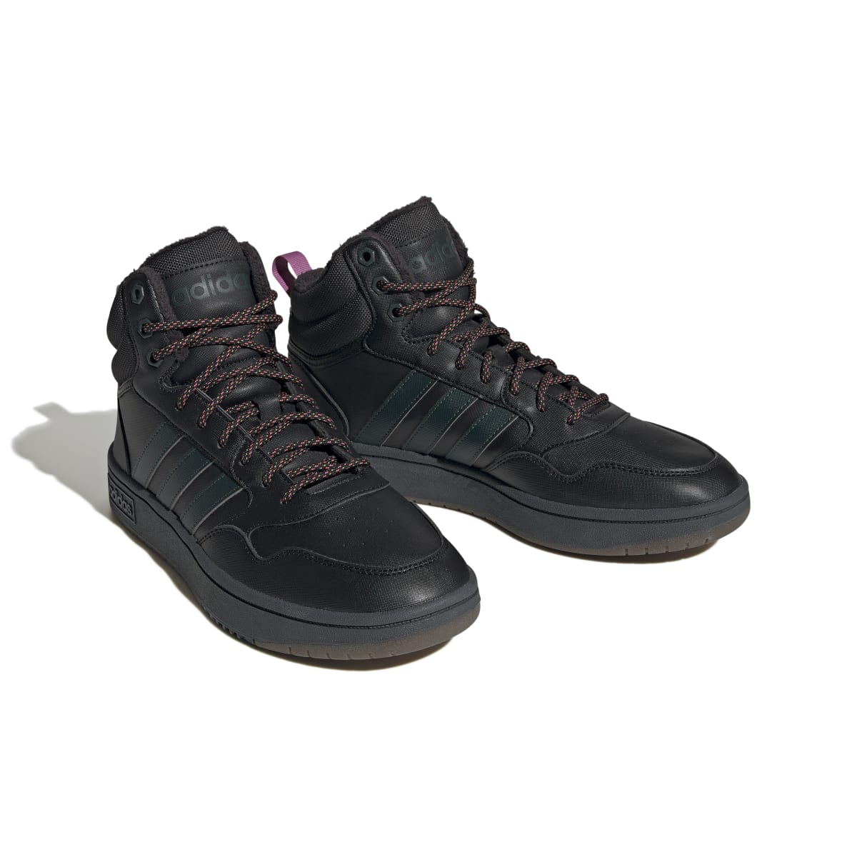 ADIDAS GZ6681 HOOPS MID 3.0 WINTERIZED MN'S (Medium) Black/Green/Gum Synthetic Leather Basketball Shoes