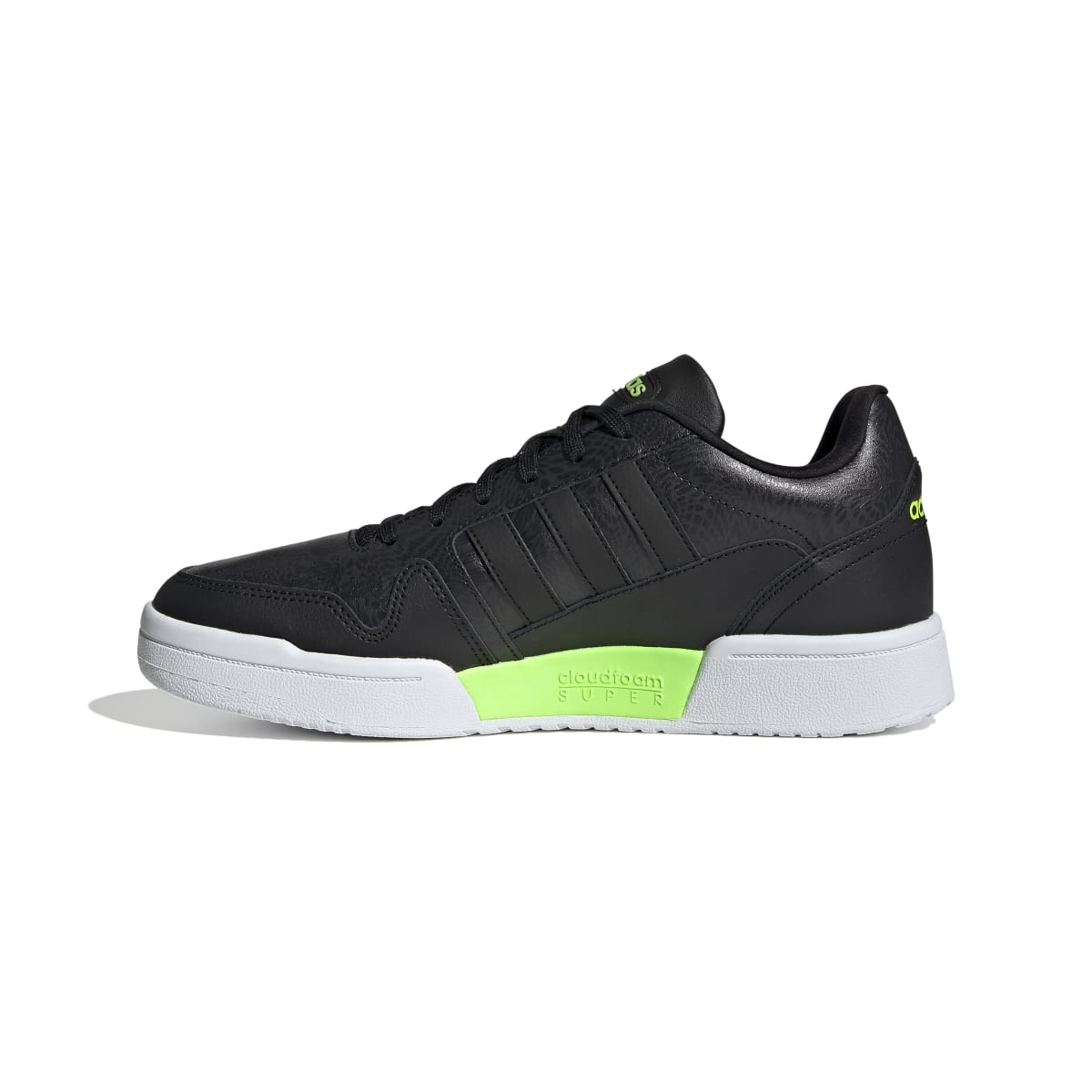 ADIDAS H00463 POSTMOVE MN'S (Medium) Carbon/Black/Green Leather Basketball Shoes