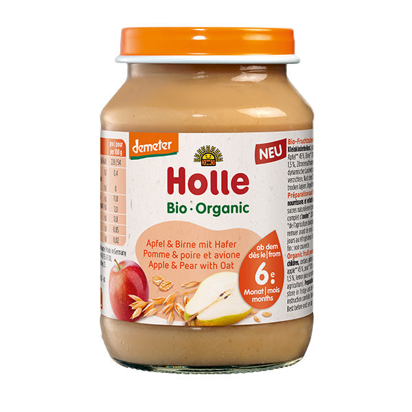 Holle Organic Apple & Pear with Oat Baby Food