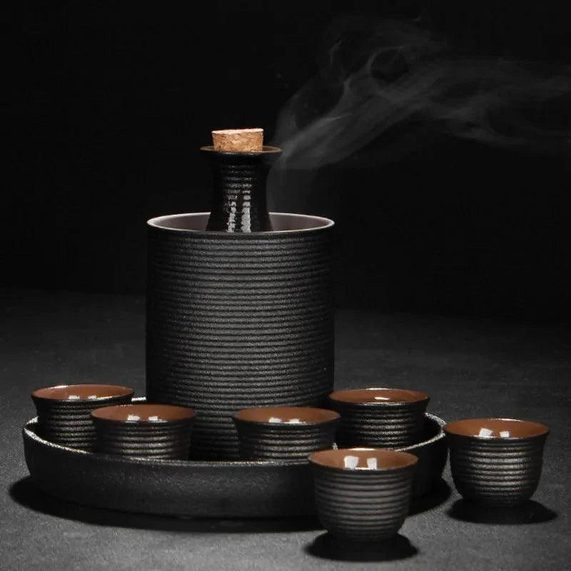 Zen Pour: Minimalist Ceramic Sake Set