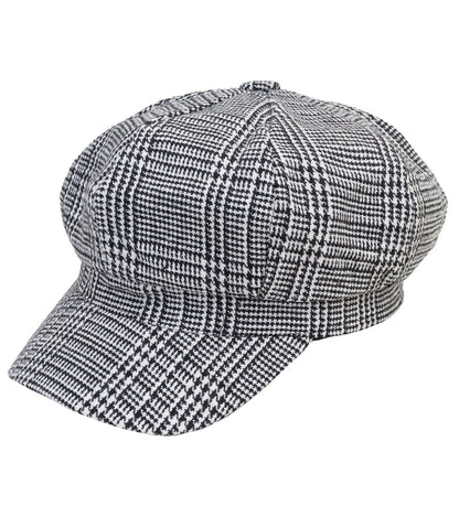 Plaid Cotton Baker Boy Hat