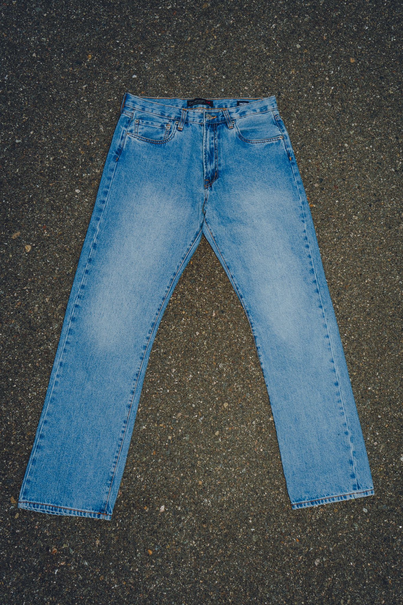 Straight Leg Denim Jeans