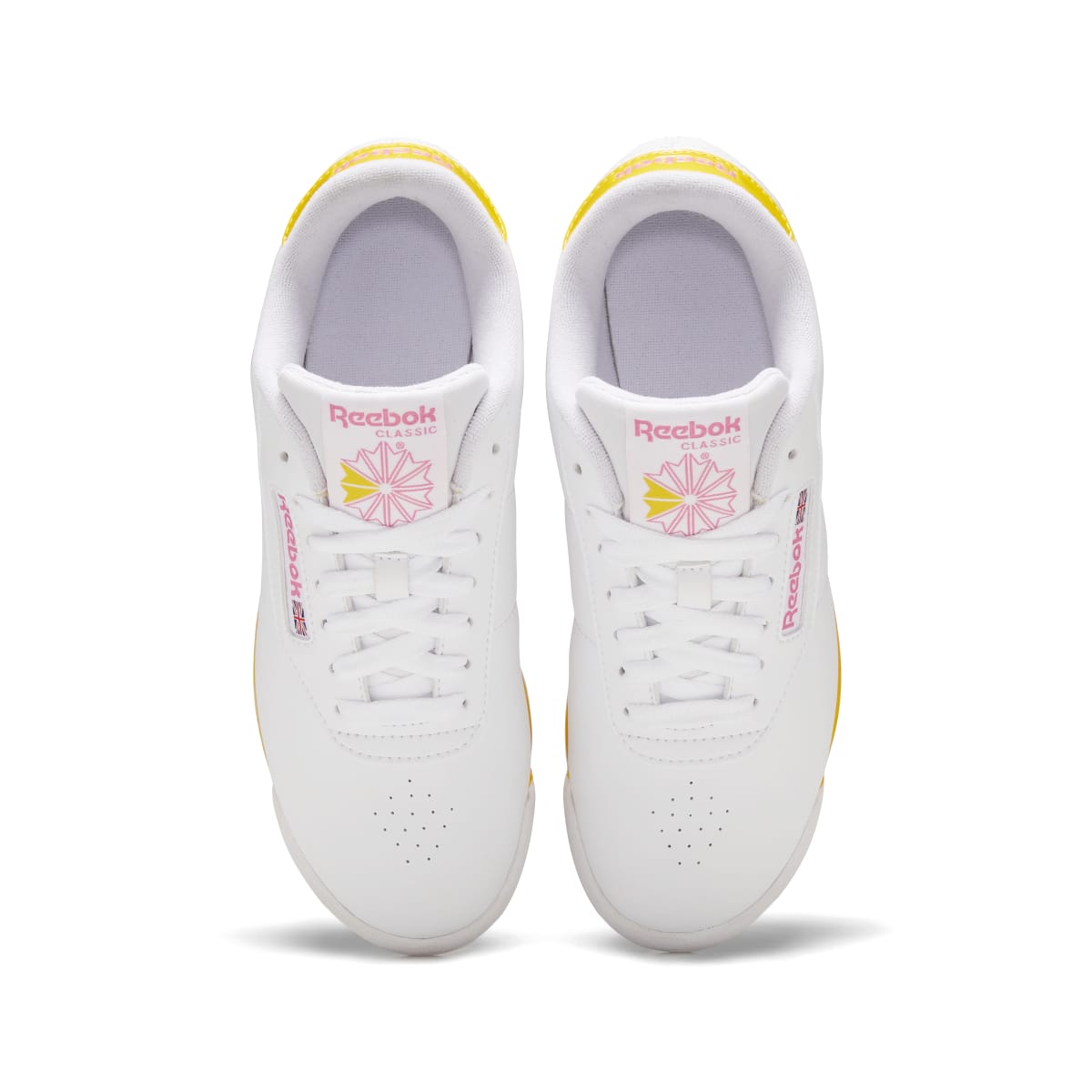 REEBOK HP7571 PRINCESS WMN'S (Medium) White/Pink/Yellow Synthetic Lifestyle Shoes