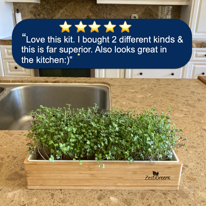 Self Watering Microgreens Kit. Hands Down The Easiest Way to Grow Microgreens Everything Included to Grow 10 Large Crops of a variety of delicious Microgreens in just 7 - days!