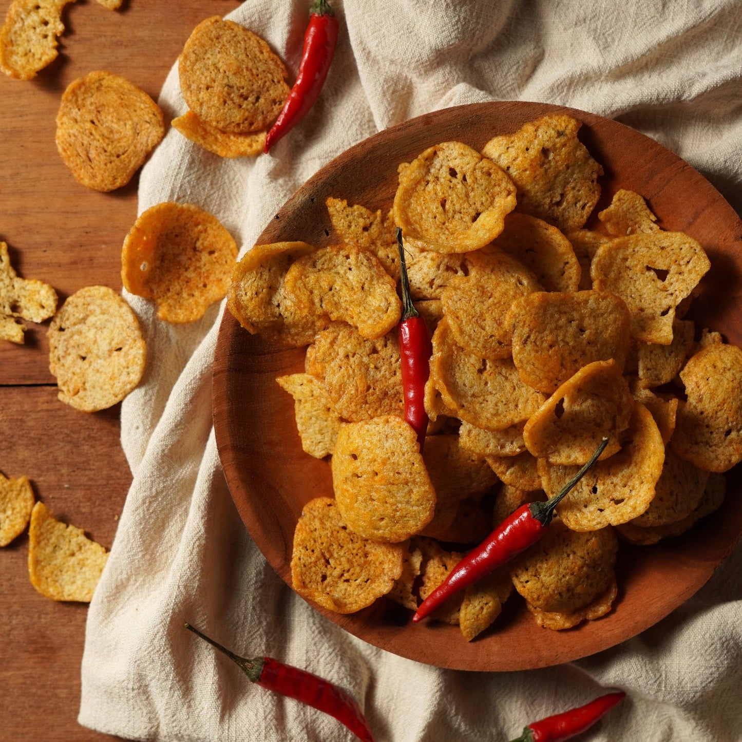 CRISPY FISH CHIPS - 4 FLAVOURS - 55 Grams