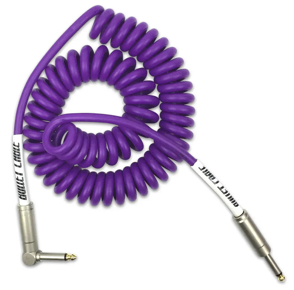 Bullet Cable 15′ Purple Coil Cable