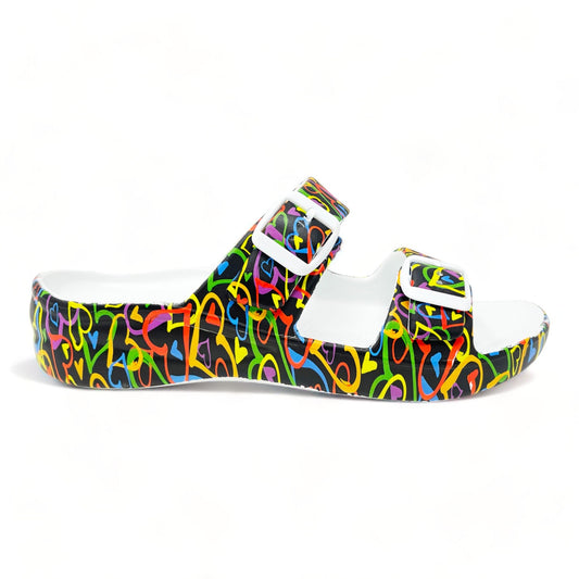 Women's PAW Print Adjustable 2-Strap Sandals - Luv Generation