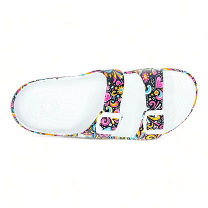 Women's PAW Print Adjustable 2-Strap Sandals - Feelin' Groovy