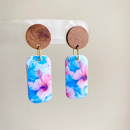 Tropical Flowers | Island Time Collection | Handcrafted Polymer Clay Earrings