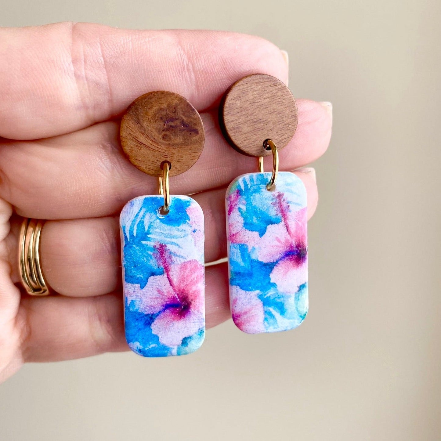 Tropical Flowers | Island Time Collection | Handcrafted Polymer Clay Earrings