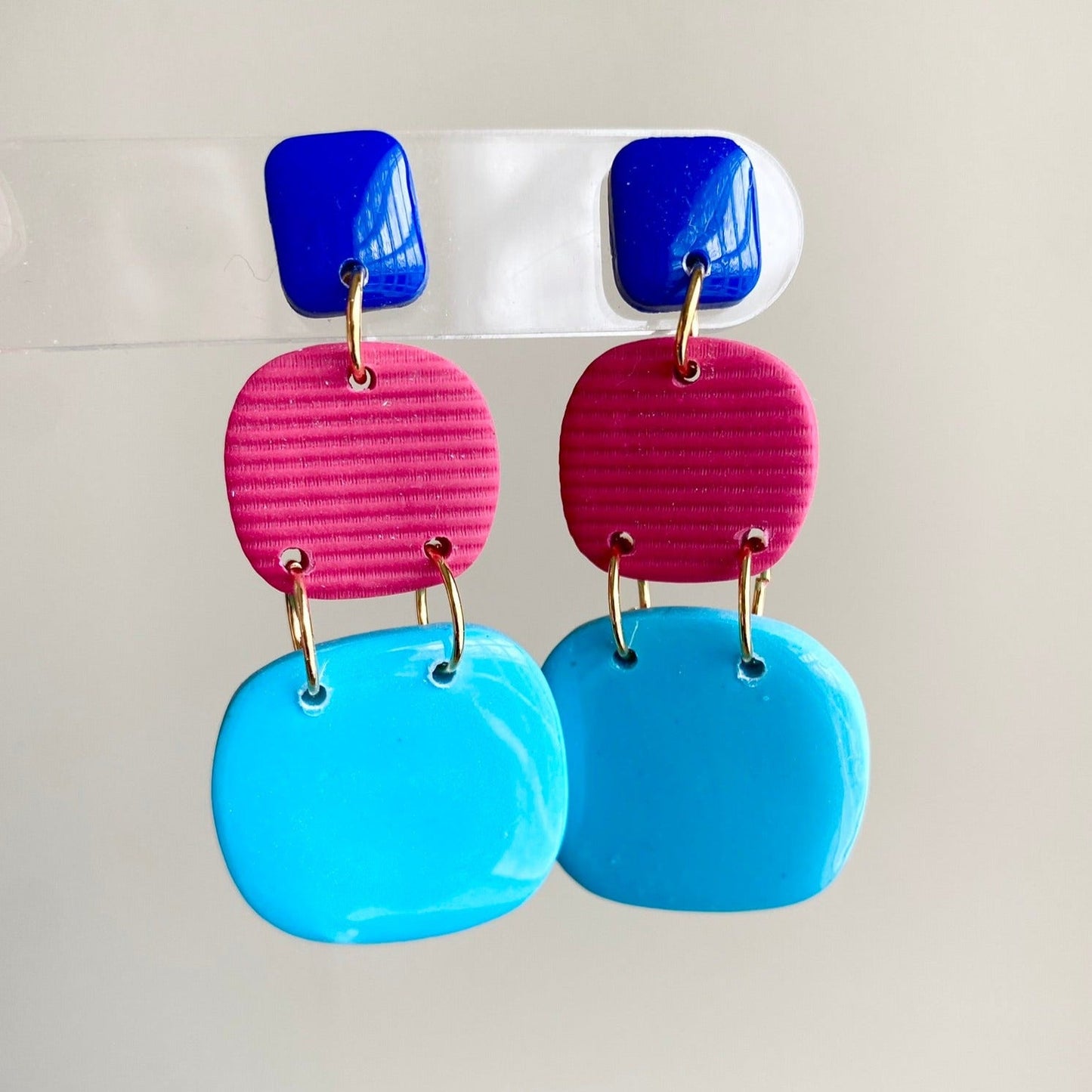 Multi Color Dangle | Island Time Collection | Handcrafted Polymer Clay Earrings