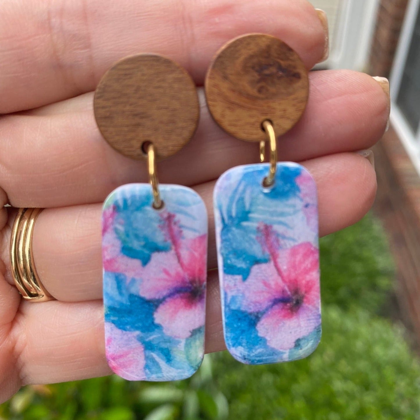 Tropical Flowers | Island Time Collection | Handcrafted Polymer Clay Earrings