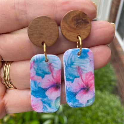 Tropical Flowers | Island Time Collection | Handcrafted Polymer Clay Earrings