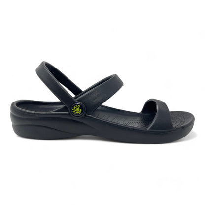 Women's 3-Strap Sandals - Black