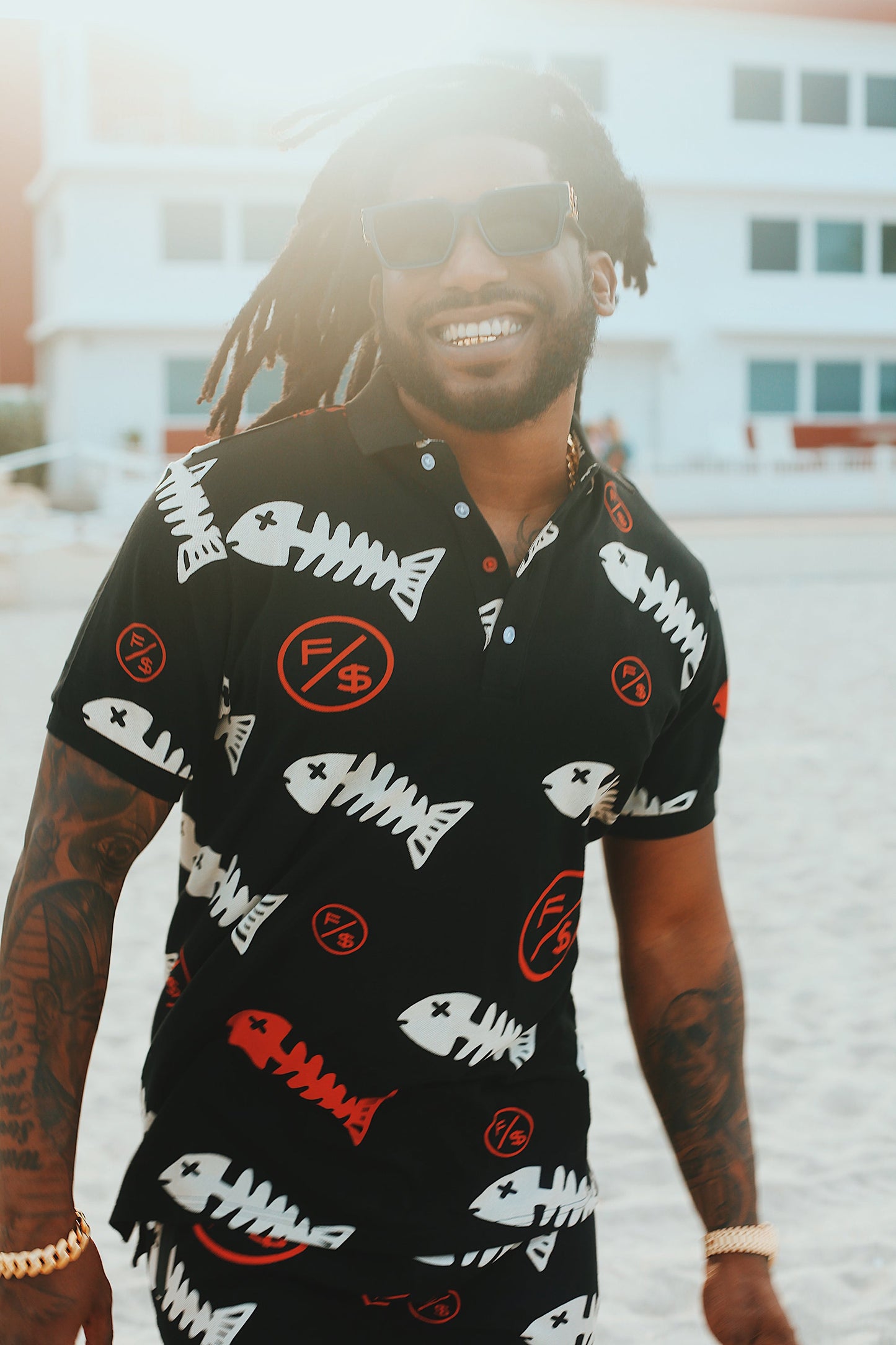 Fishscale Polo (Black)